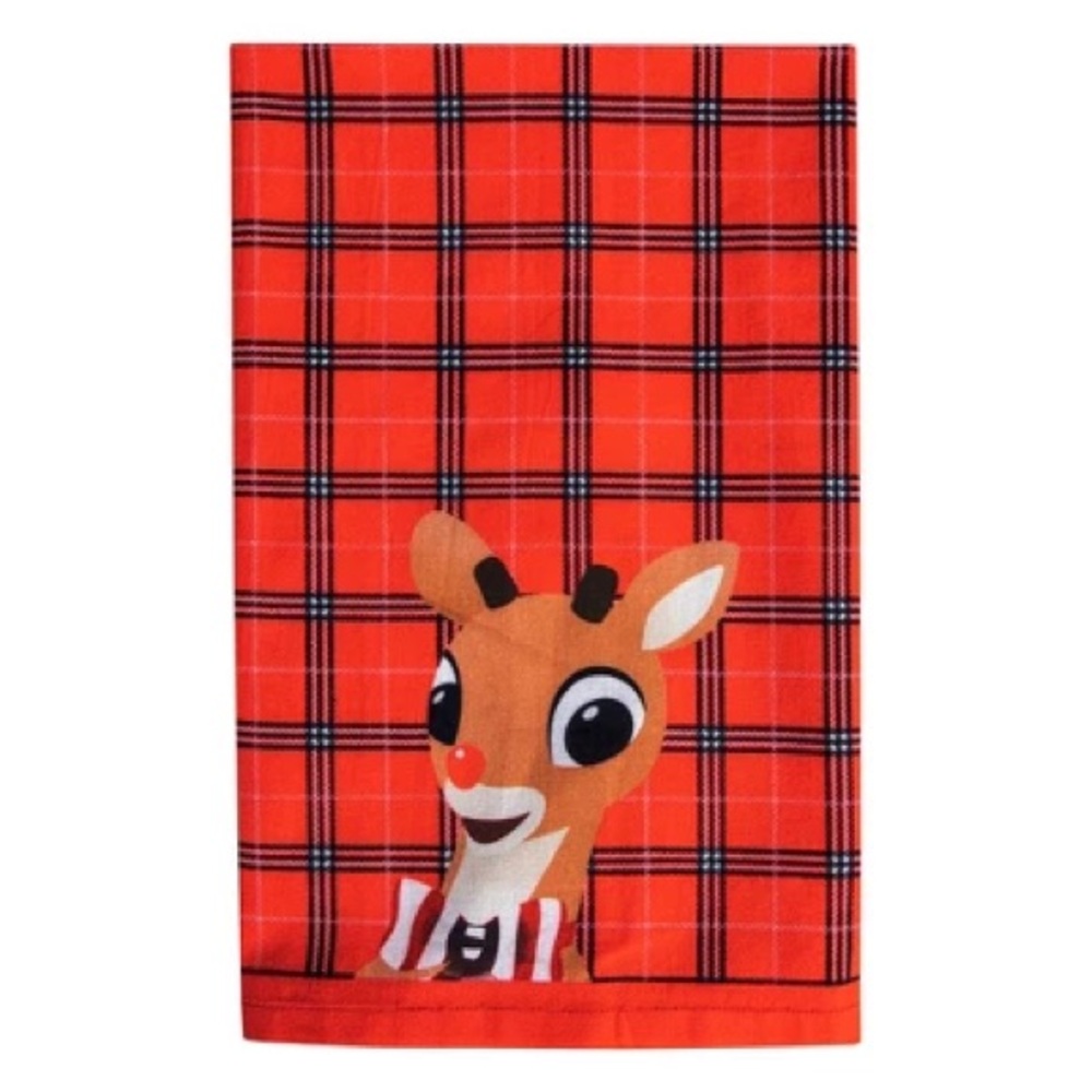 Rudolph The Red-Nosed Reindeer Kitchen Tea Towel